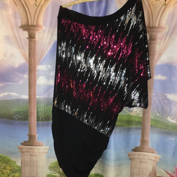 Trixxi Dresses & Skirts - Trixxi One Shoulder Mini Dress with Sequins